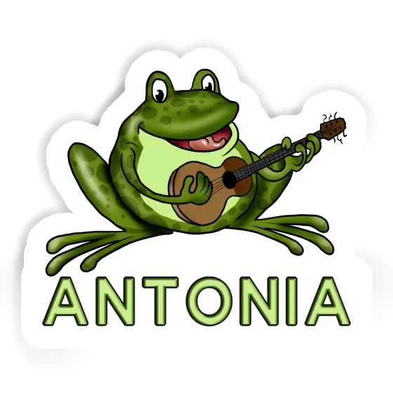 Aufkleber Gitarrenfrosch Antonia Laptop Image