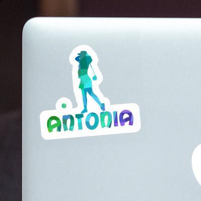 Antonia Sticker Golfer Laptop Image