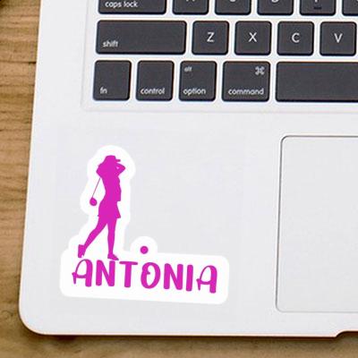 Antonia Aufkleber Golferin Notebook Image