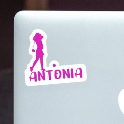 Antonia Aufkleber Golferin Laptop Image