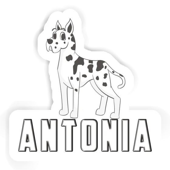 Dogge Aufkleber Antonia Notebook Image