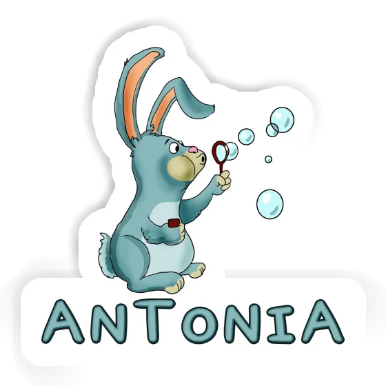 Sticker Antonia Soap Bubbles Rabbit Image