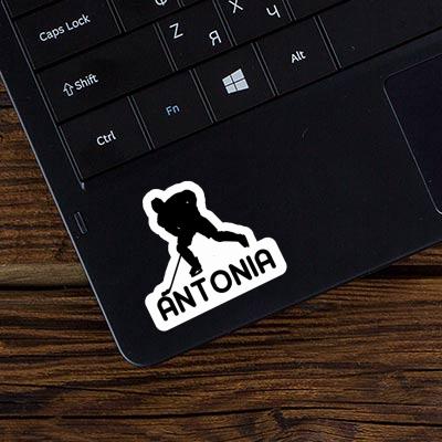 Sticker Hockey Player Antonia Laptop Image