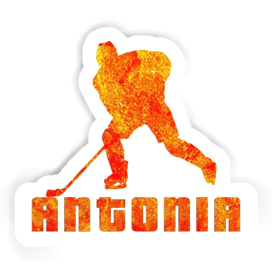 Antonia Sticker Hockey Player Laptop Image