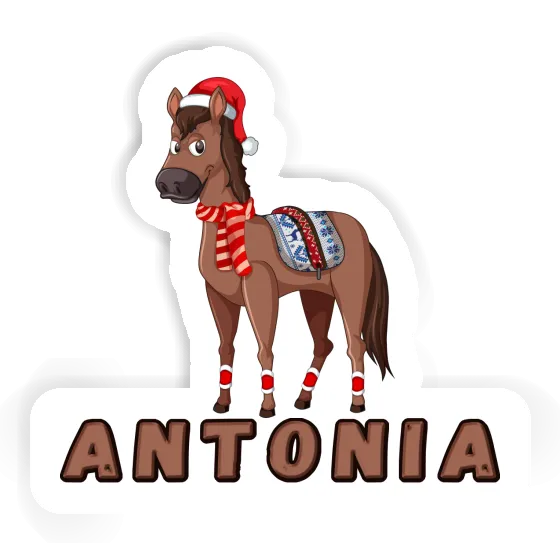 Christmas Horse Sticker Antonia Image