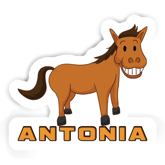 Sticker Grinsepferd Antonia Laptop Image