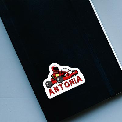 Autocollant Antonia Pilote de kart Notebook Image