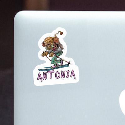 Antonia Sticker Telemark-Skifahrer Notebook Image