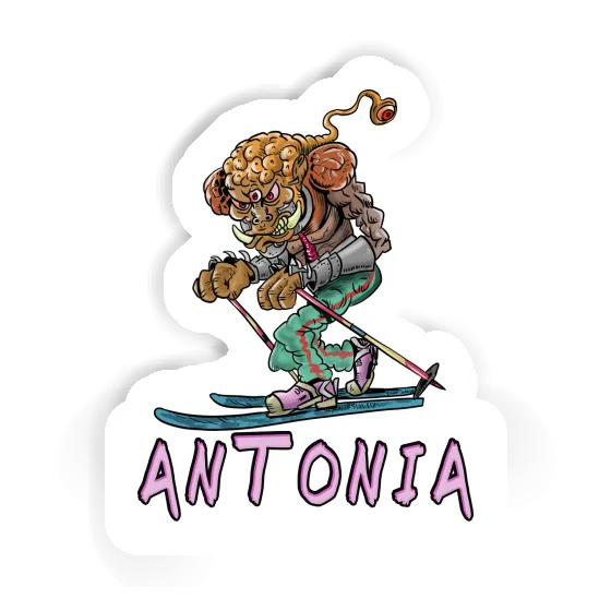 Antonia Sticker Telemark-Skifahrer Notebook Image