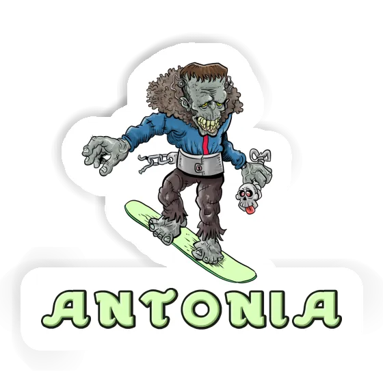 Snowboarder Sticker Antonia Laptop Image