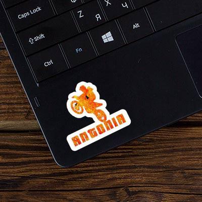 Motocross Rider Sticker Antonia Notebook Image