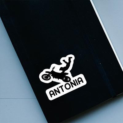 Motocross Rider Sticker Antonia Notebook Image