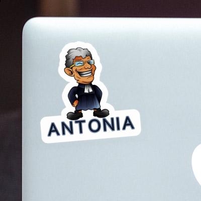 Antonia Sticker Vicar Laptop Image