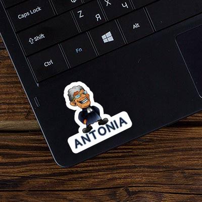 Antonia Sticker Vicar Laptop Image