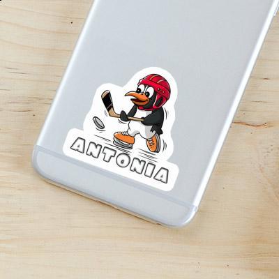 Antonia Sticker Ice Hockey Penguin Laptop Image