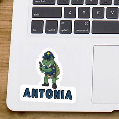 Antonia Sticker Officer Laptop Image