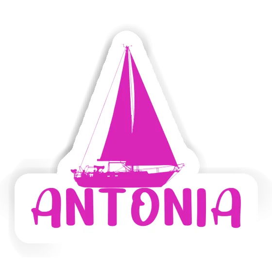 Antonia Aufkleber Segelboot Laptop Image