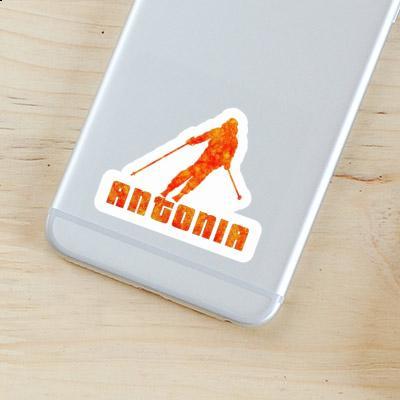 Skier Sticker Antonia Laptop Image