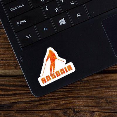 Sticker Antonia Skifahrerin Laptop Image