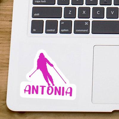 Skifahrerin Aufkleber Antonia Laptop Image