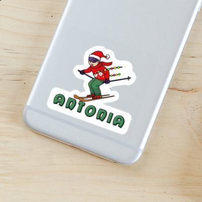 Sticker Christmas Skier Antonia Gift package Image