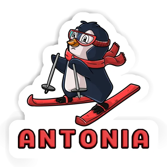 Antonia Sticker Skier Image