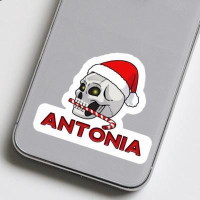 Sticker Weihnachtstotenkopf Antonia Notebook Image