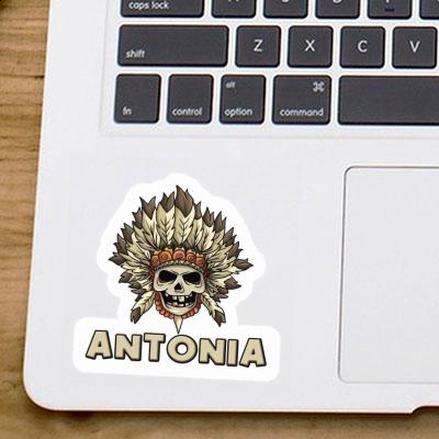 Antonia Sticker Totenkopf Notebook Image