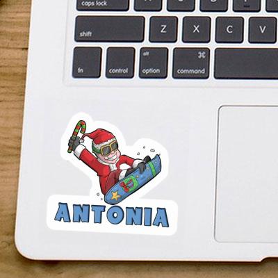 Snowboarder Sticker Antonia Laptop Image