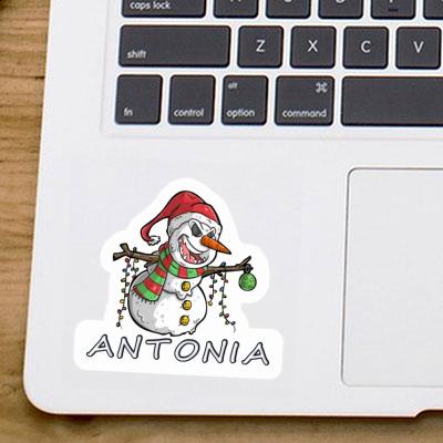 Bonhomme de neige Autocollant Antonia Notebook Image