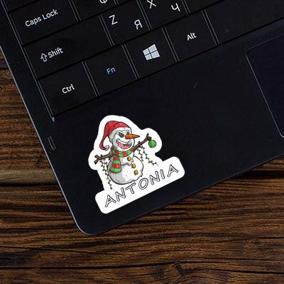 Bonhomme de neige Autocollant Antonia Laptop Image