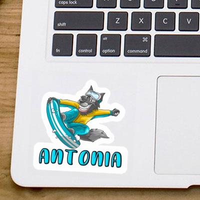 Autocollant Snowboardeur Antonia Notebook Image