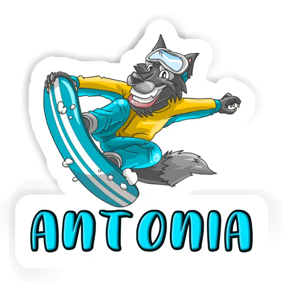 Autocollant Snowboardeur Antonia Image