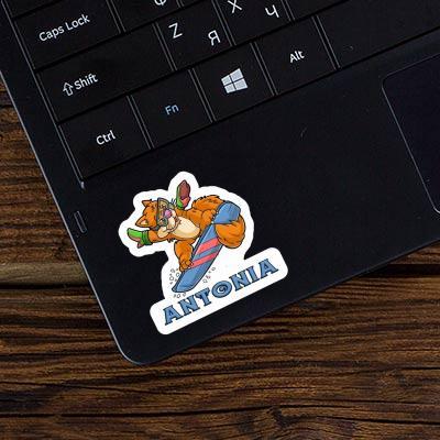 Antonia Sticker Snowboarder Laptop Image