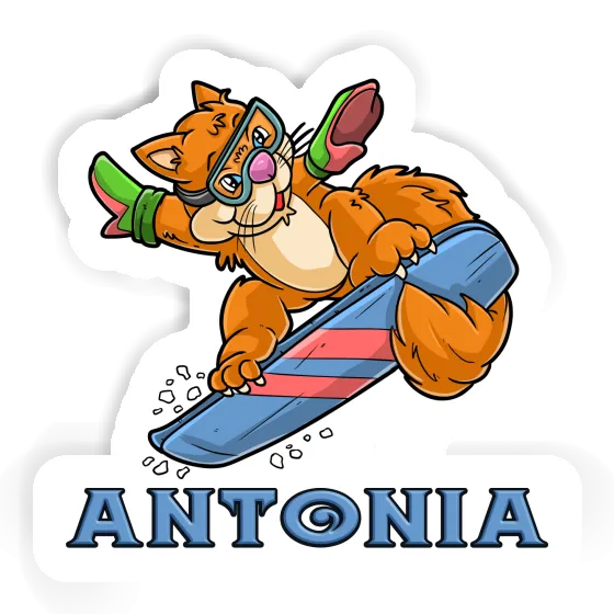 Antonia Sticker Snowboarder Image