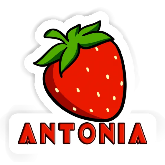 Antonia Autocollant Fraise Laptop Image