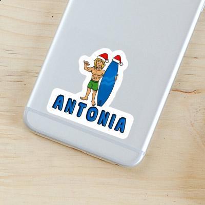 Christmas Surfer Sticker Antonia Laptop Image