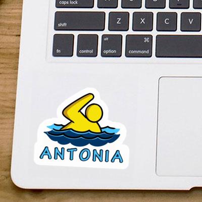 Schwimmer Aufkleber Antonia Laptop Image