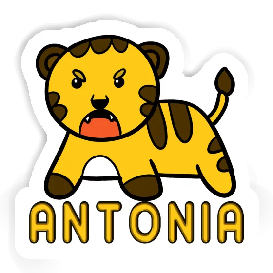 Sticker Baby Tiger Antonia Notebook Image