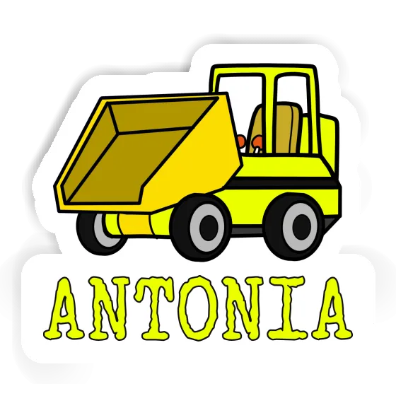 Front Tipper Sticker Antonia Laptop Image