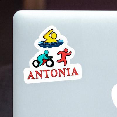 Autocollant Antonia Triathlète Laptop Image