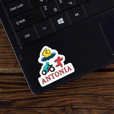 Autocollant Antonia Triathlète Laptop Image