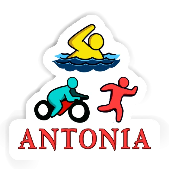 Autocollant Antonia Triathlète Laptop Image