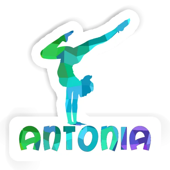 Sticker Yoga-Frau Antonia Laptop Image