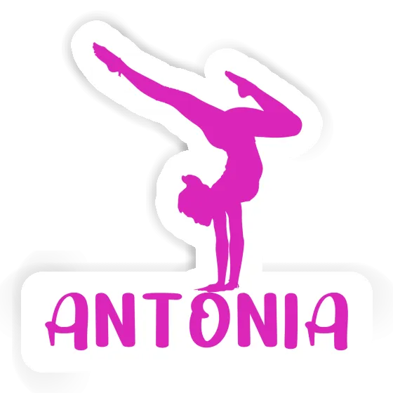 Sticker Yoga Woman Antonia Laptop Image