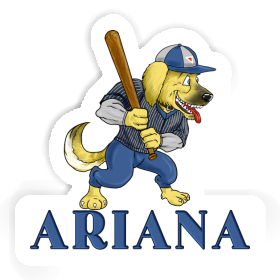Baseball-Hund Aufkleber Ariana Image