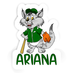 Autocollant Chat de baseball Ariana Image
