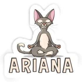 Ariana Autocollant Chat de yoga Image