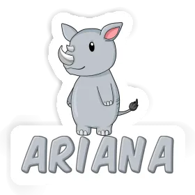 Aufkleber Nashorn Ariana Image