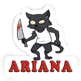 Ariana Sticker Psycho Cat Image